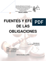 Fuentes y Efectos de Las Obligaciones