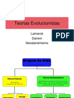 Teorias Evolucionistas: Lamarck Darwin Neodarwinismo