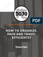 How To Organize, Pack and Travel Efficiently: Transcripts