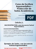 Curso de Escritura Argumentativa - Producción de Textos. JA - LIZCANO