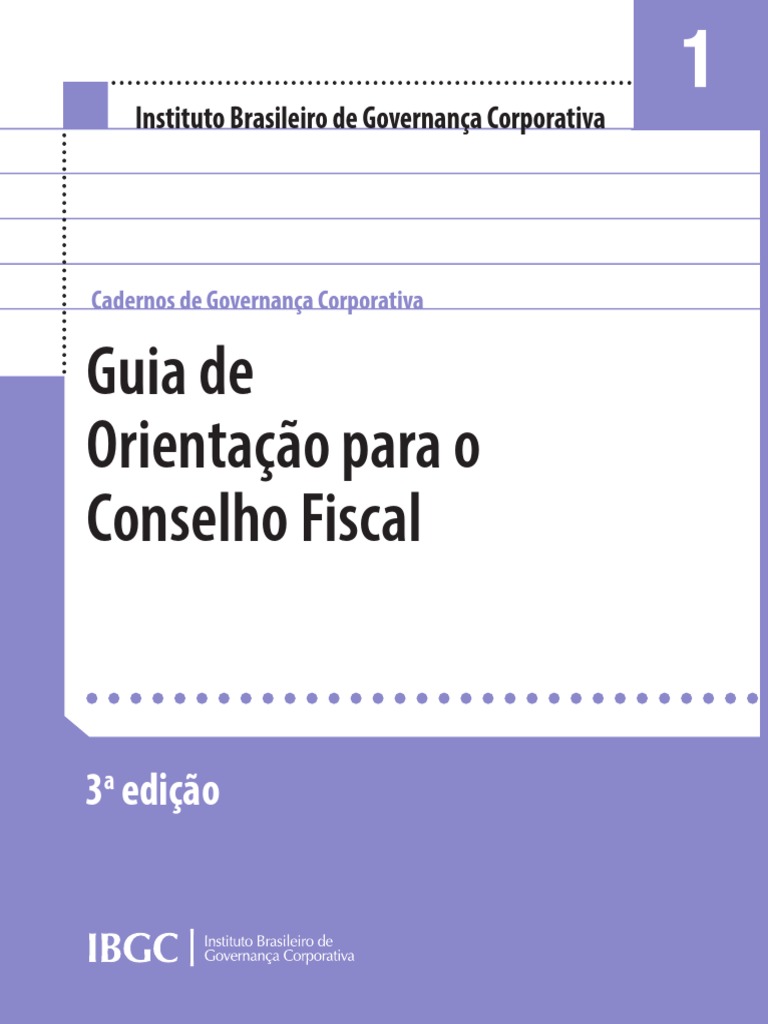 1 - Guia de Orientação para o Conselho Fiscal | PDF | Governança ...