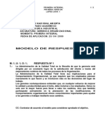 Asignatura: Gerencia Organizacional: M: 1 U: 1 O: 1 Respuesta #1 1.