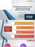 Keterampilan Menjelaskan Dan Bertanya Dalam Pembelajaran Terpadu