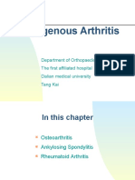 Apyogenous Arthritis: Department of Orthopaedics The First Affiliated Hospital Dalian Medical University Tang Kai