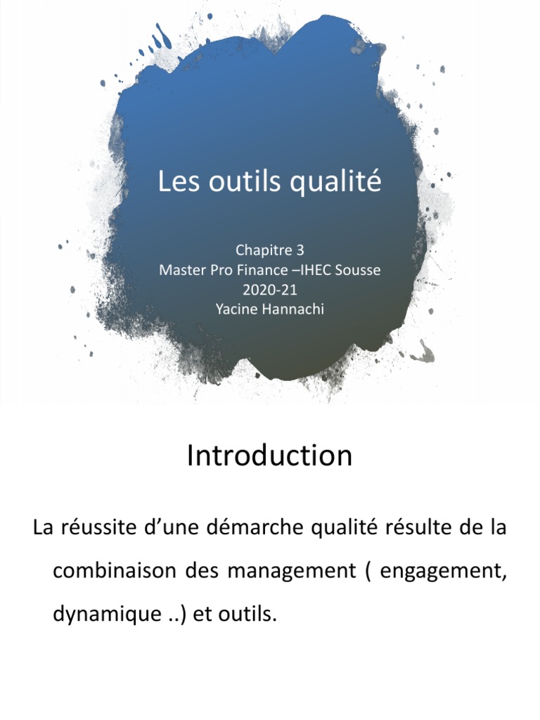 Outils qualité pour le Master IHEC Sousse | PDF | Business