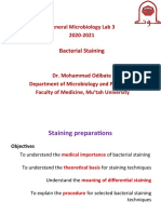 General Microbiology Lab 3 2020-2021: Bacterial Staining