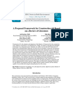 A Proposed Framework For Construction 4.0 Based On A Review of Literature