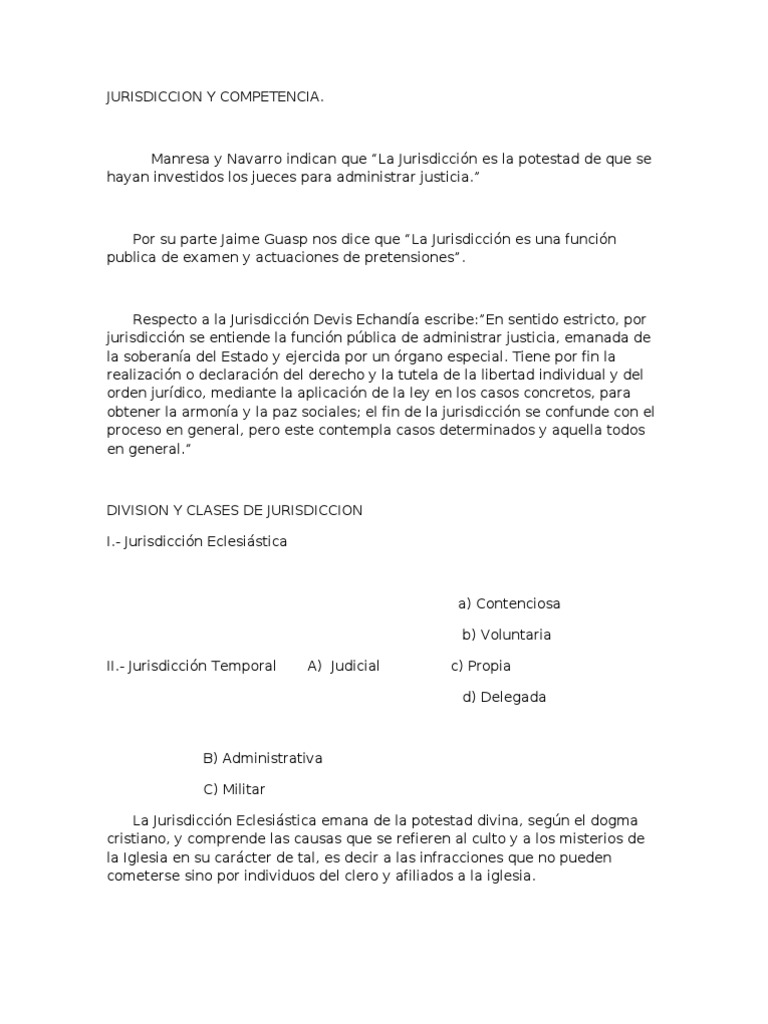 Jurisdiccion y Competencia | PDF | Competencia (ley) | Jurisdicción