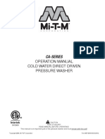 Operation Manual Cold Water Direct Driven Pressure Washer: Ca-Series