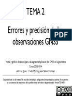 TEMA 2 Errores y Precisión de Las Observaciones GNSS