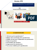 Méthodolgie PFE Questionnaire