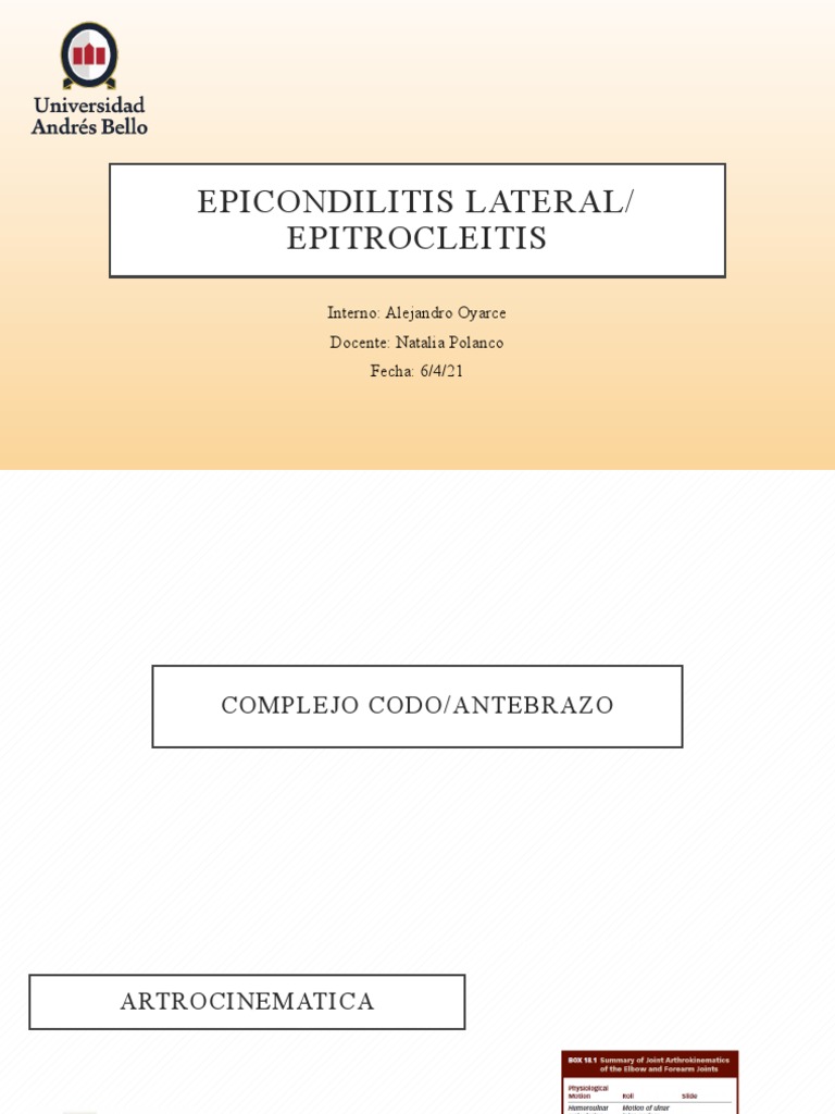 Epicodilitis y Epitrocleitis | PDF | Codo | Sistema musculoesquelético