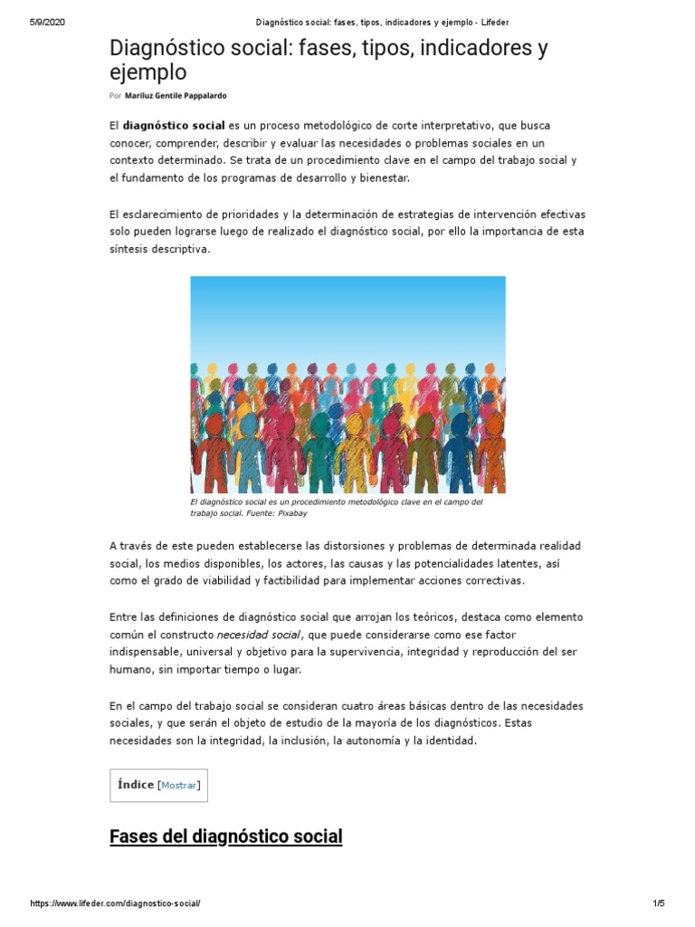 Diagnóstico Social - Fases, Tipos, Indicadores y Ejemplo - Lifeder ...