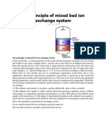 Mixed bed ion exchange system principle