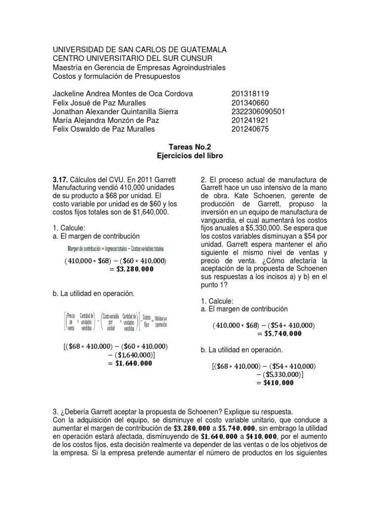 Análisis de Costos y Utilidades en Empresas | PDF | Presupuesto ...