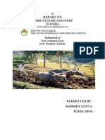 A Report On Agriculture Industry in India: Prof. Indrajeet Kole Prof. Prajakta Gokhale