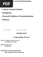 Background Critical-Section Problem Semaphores Classical Problems of Synchronization Monitors