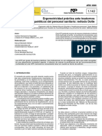 NTP 1142 Ergomotricidad Práctica Ante Trastornos Musculoesqueléticos Del Personal Sanitario Método Dotte - Año 2020