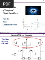 Building Blocks of Integrated Circuit Amplifiers:: ECE 3120 Microelectronics II Dr. Suketu Naik