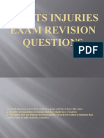 Sports Injuries Exam Questions