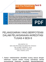 Pelanggaran Yang Berpotensi Dalam Pelaksanaan Akreditasi