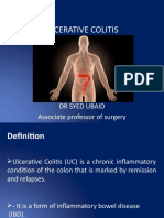 Ulcerative Colitis: DR Syed Ubaid Associate Professor of Surgery