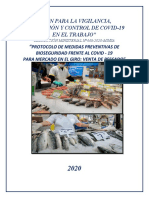 "Plan para La Vigilancia, Prevención Y Control de Covid-19 en El Trabajo" "