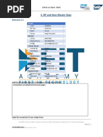 BP and Item Master Data: Exercise 2.1