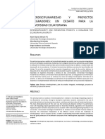 Lectura - Interdisciplinariedad y Proyectos Integradores - Un Desafío para La Universidad Ecuatoriana