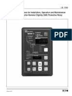 Cutler-Hammer Instructions For Installation, Operation and Maintenance of The Cutler-Hammer Digitrip 3000 Protective Relay