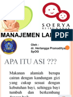 Manajemen Laktasi: Oleh: Dr. Herlangga Pramaditya, Spog