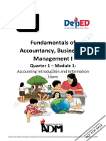 Fundamentals of Accountancy, Business & Management I: 1St Generation Modules - Version 2.0