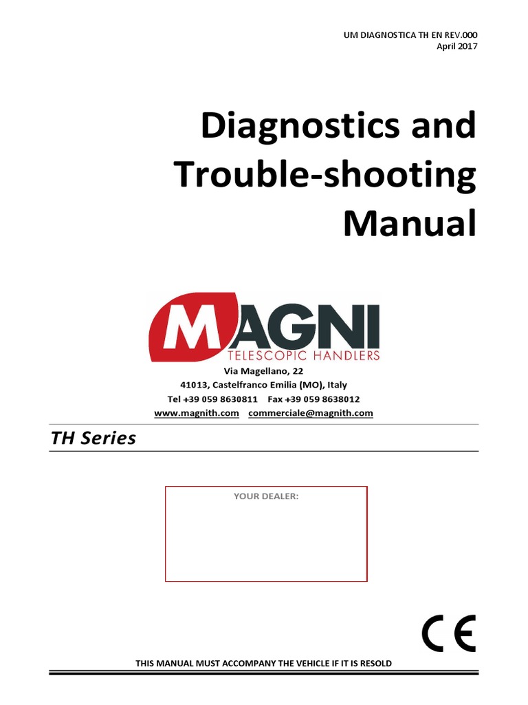 Diagnostics and Trouble-Shooting Manual: TH Series | PDF | Throttle ...