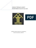 Laporan Tindak Lanjut Hasil Monitoring Dan Evaluasi