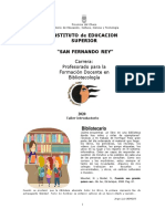 Cuadernillo Prof para La Formacion Docente EN BIBLIOTECOLOGIA - 2021