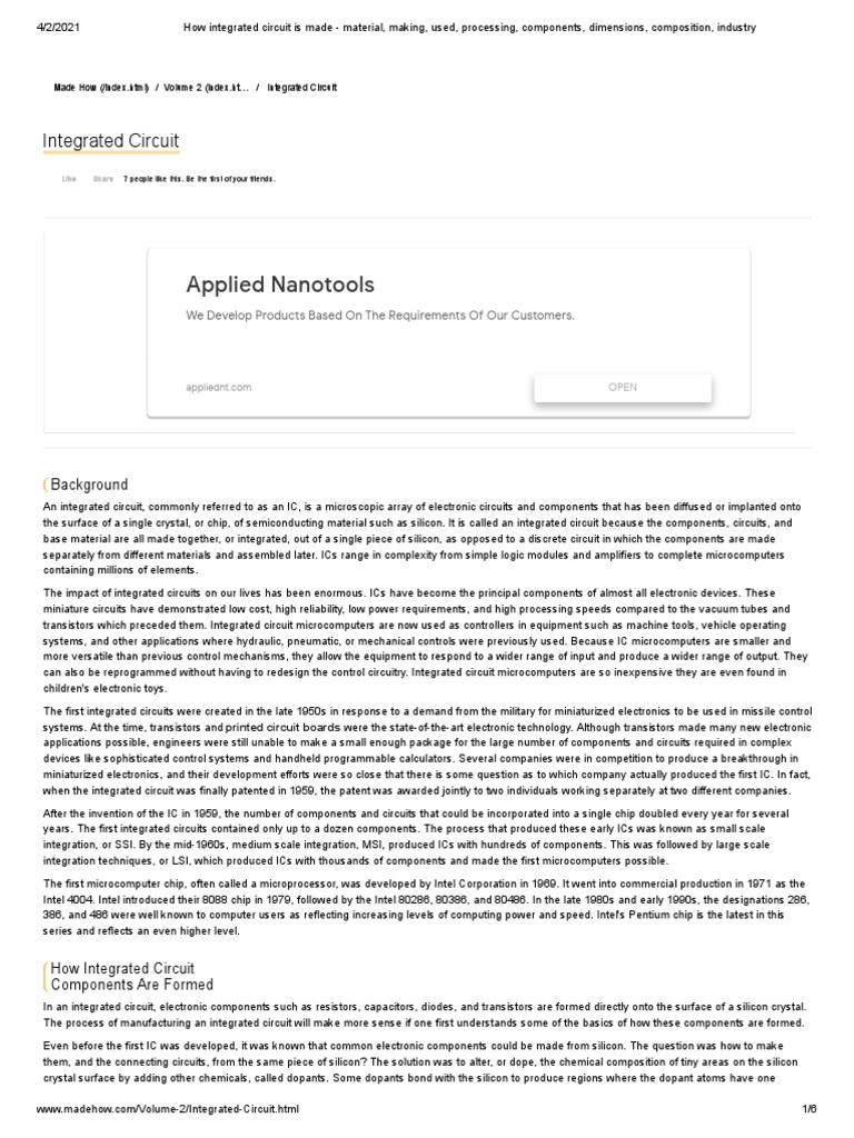 How Integrated Circuit Is Made Material Making Used Processing