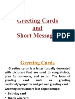 Greeting Cards and Short Messages