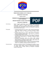 Perda 5 Tahun 2004 Tentang Pembentukan Organisasi Dinas Daerah Kota Tarakan