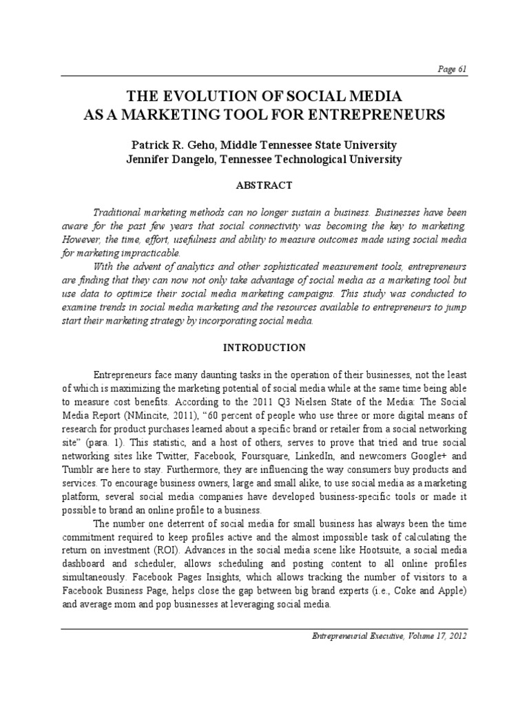 Evolution of Social Media Marketing | PDF | Social Media Marketing ...