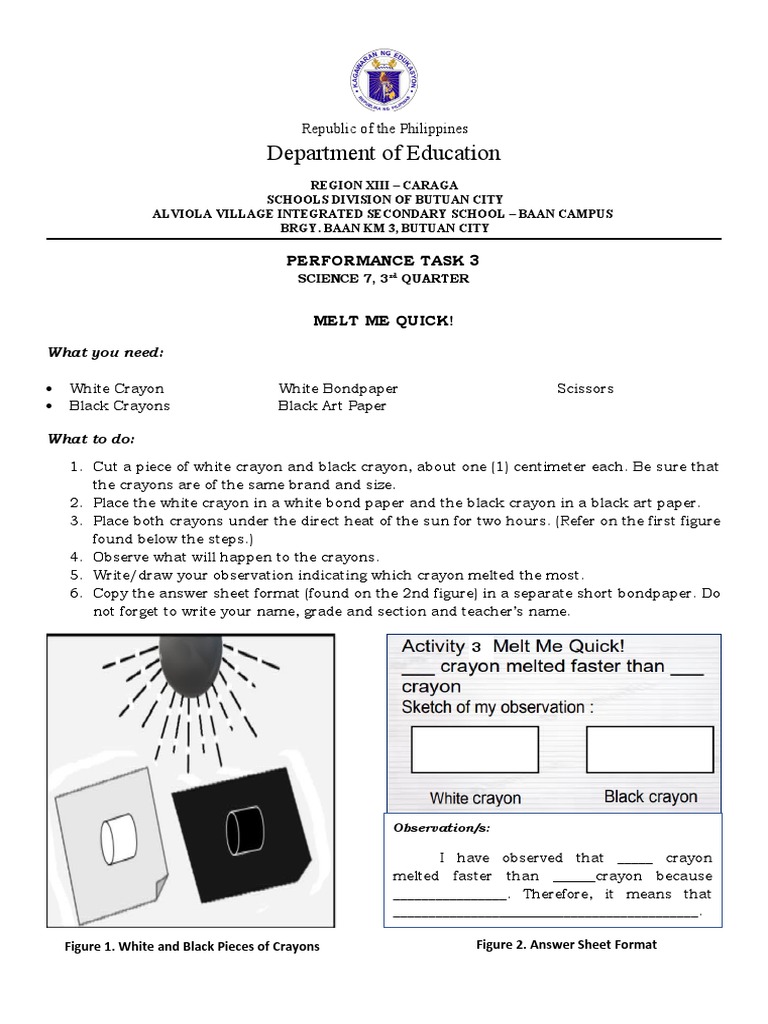 Science 7 - Performance Task 3 - 3rd Quarter | PDF