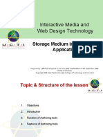Interactive Media and Web Design Technology: Storage Medium in Multimedia Application