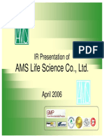 AMS Life Science Co., LTD.: IR Presentation of