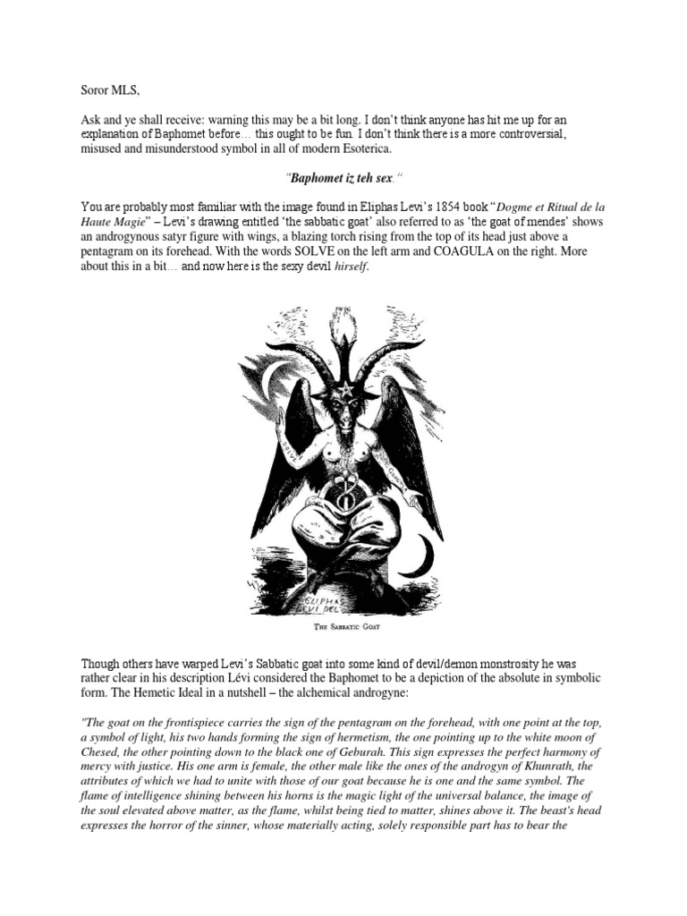 Understanding Baphomet's Symbolism | PDF | Religion And Belief
