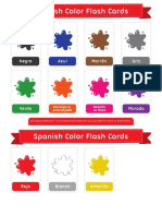 Spanish Color Flash Cards 2x3