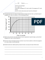 Exercise On Rate of Reactio