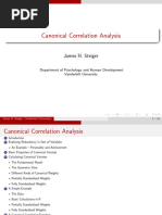 Canonical Correlation Analysis: James H. Steiger