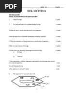 Biology Form 1: Answer All The Questions in The Spaces Provided