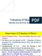 Valuation of Shares: Share Exchange Ratio