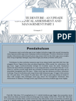 Complete Denture: An Update On Clinical Assessment and Management Part 1