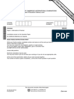 University of Cambridge International Examinations General Certificate of Education Ordinary Level